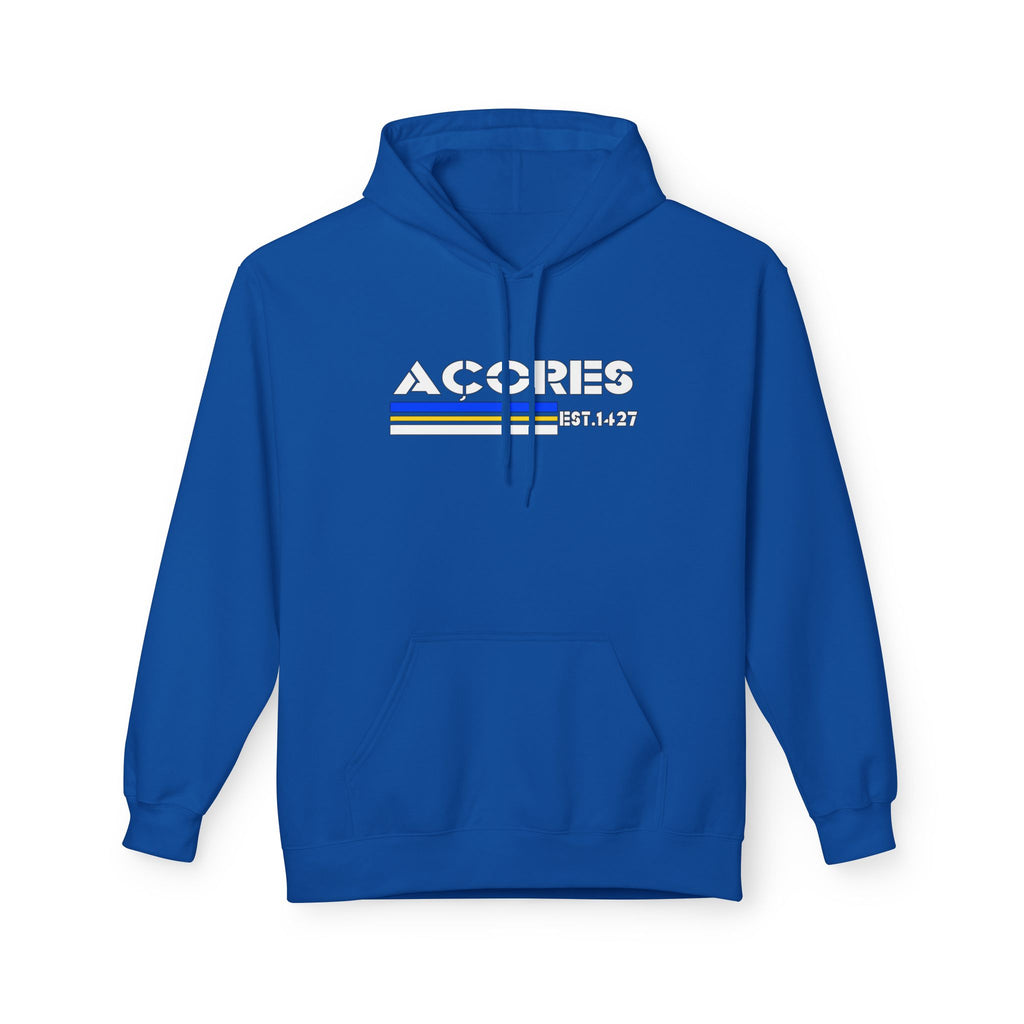 Acores Retro Style Unisex Fleece Hoodie with Graphic Design