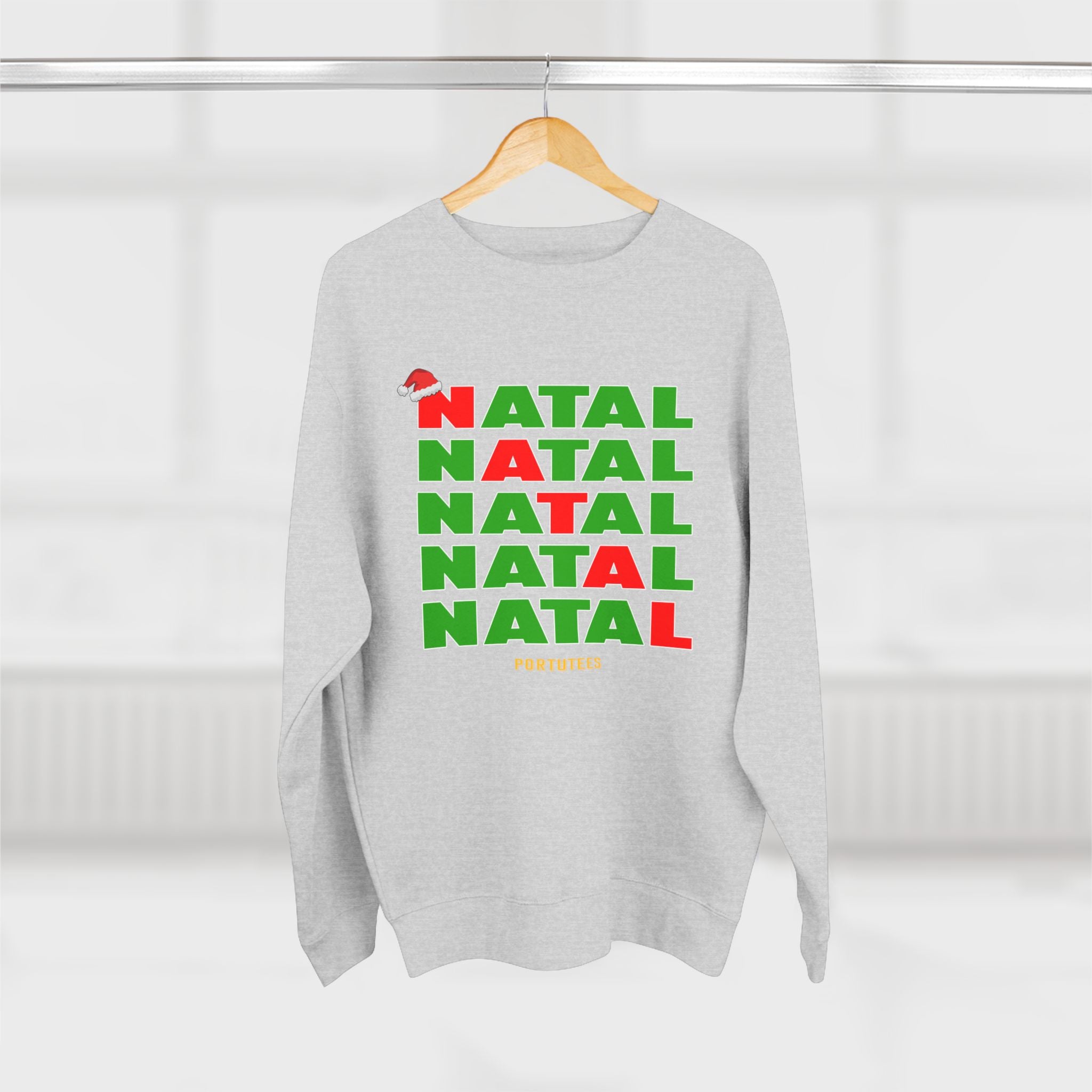Festive Unisex Crewneck Sweatshirt - 'NATAL' Christmas Design
