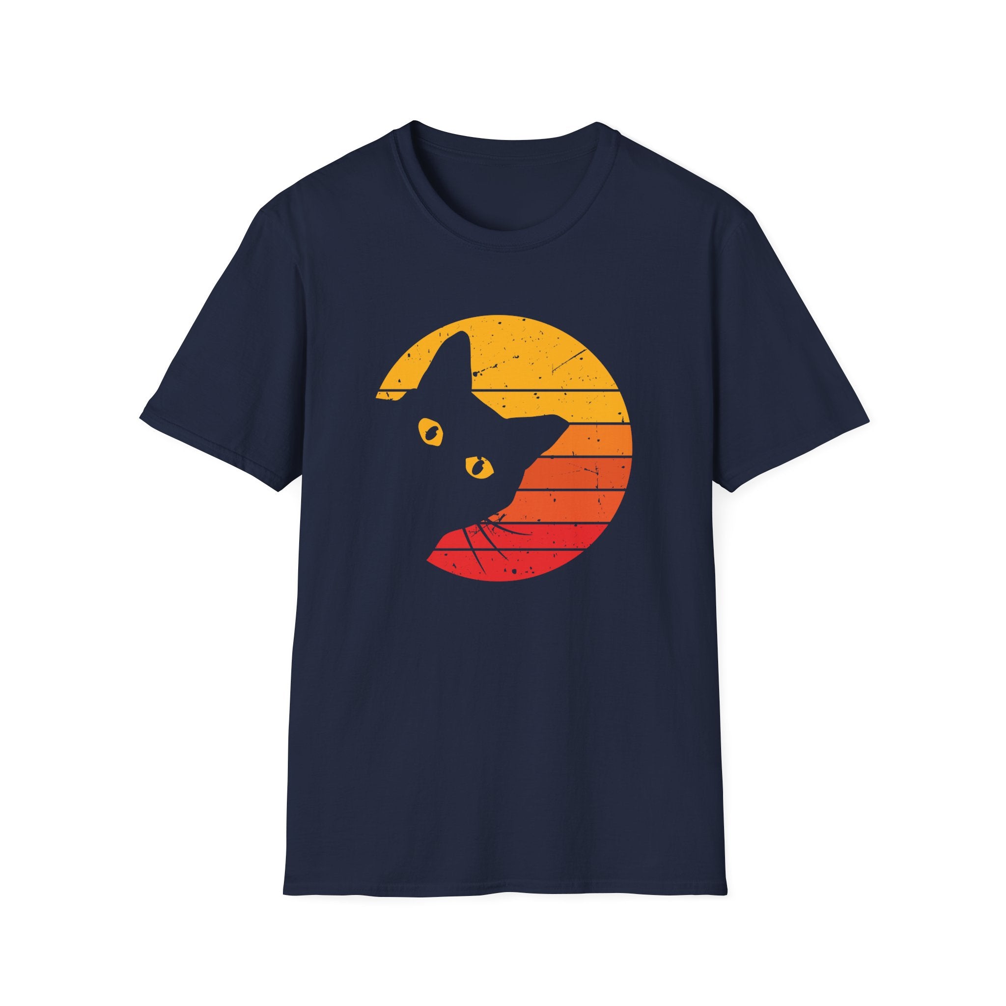 Sunset Cat Unisex T-Shirt, Cute Cat Tee, Animal Lovers Gift, Pet Owner Apparel, Summer Fashion, Birthday Gift