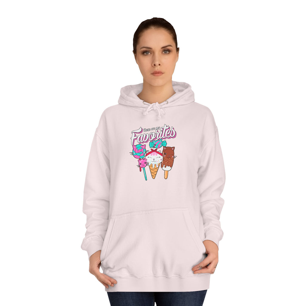 Ice Cream Favorites Unisex Hoodie - Cute Ice Cream Lover Sweatshirt, Ice Cream Gift, Ice Cream Hooded Pullover, Ice Cream Apparel, Ice Cream
