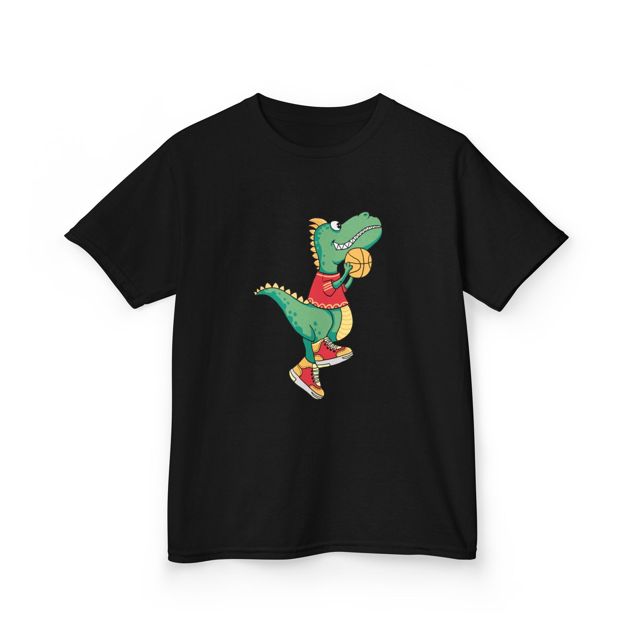 Dinosaur Basketball Kids Tee Fun Graphic Tee for Boys & Girls, Perfect for Birthdays, Playdates, Sports Events, Summer