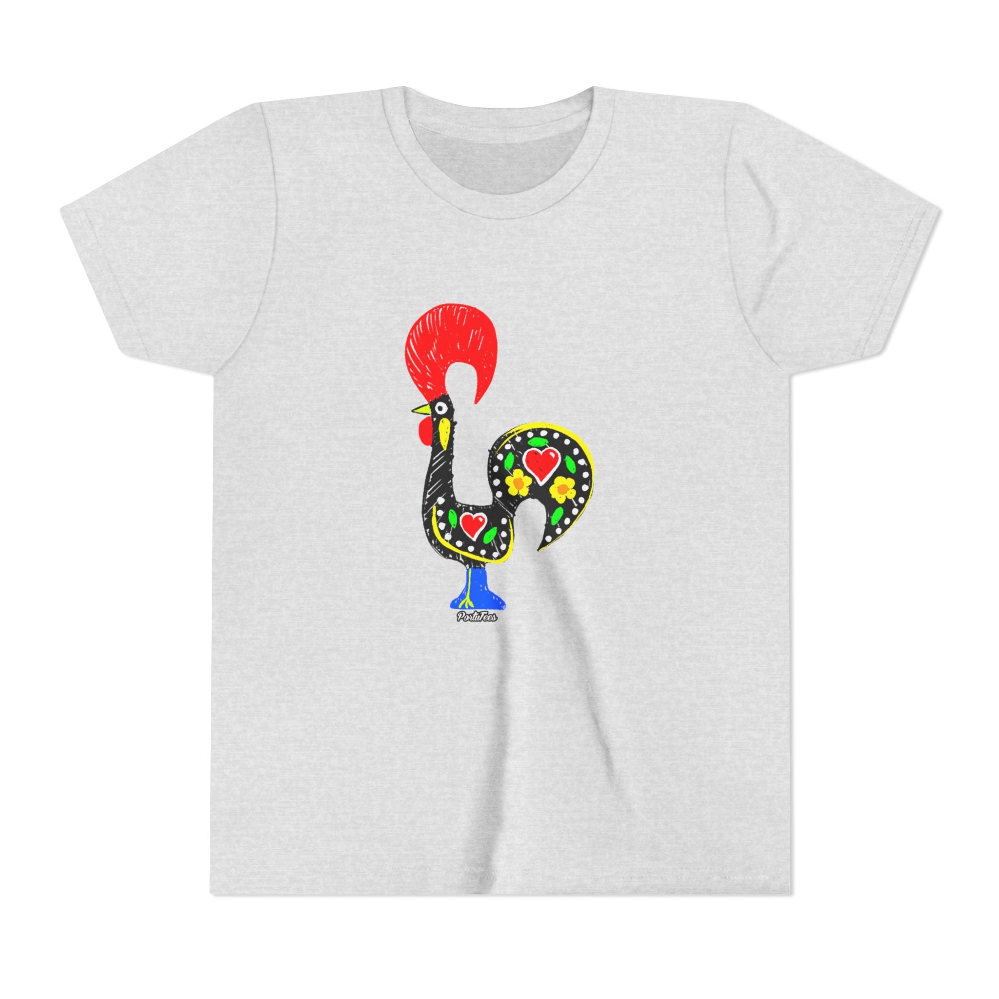 Colorful Rooster Youth Tee - Fun & Playful Shirt for Kids