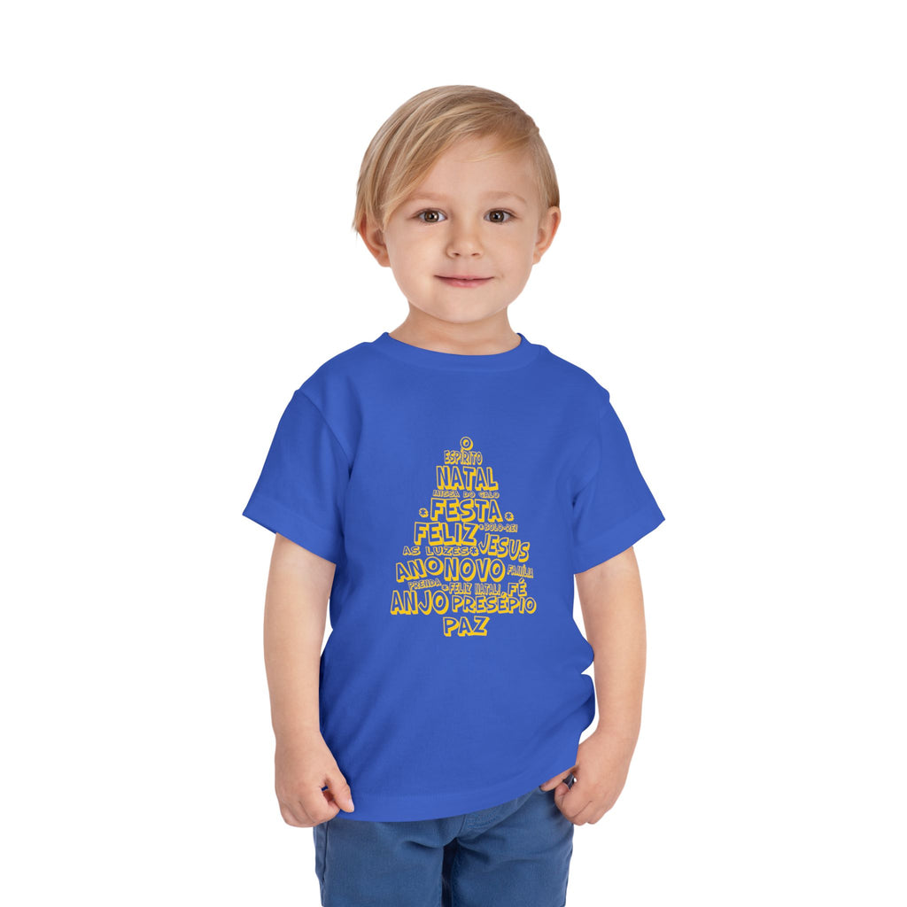 Festive Toddler Short Sleeve Tee – Merry Christmas Design