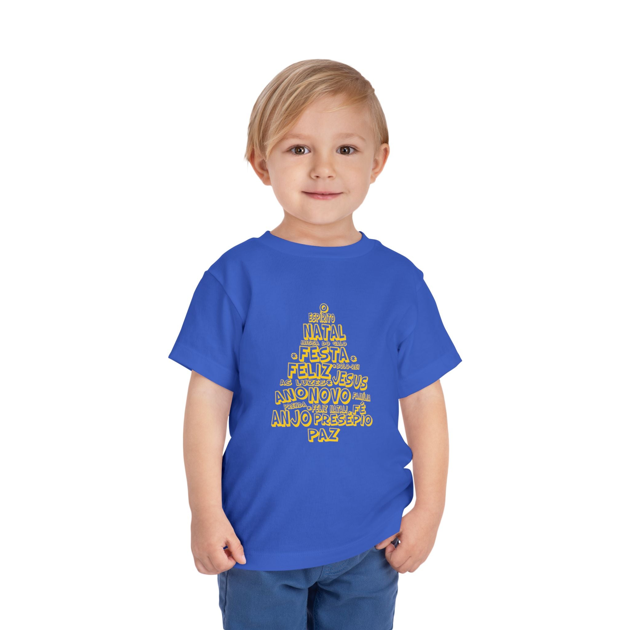 Festive Toddler Short Sleeve Tee – Merry Christmas Design