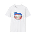 Bold American Flag Teeth T-Shirt, Patriotic Tee, Independence Day Shirt, 4th of July Apparel, Unisex Graphic Tee