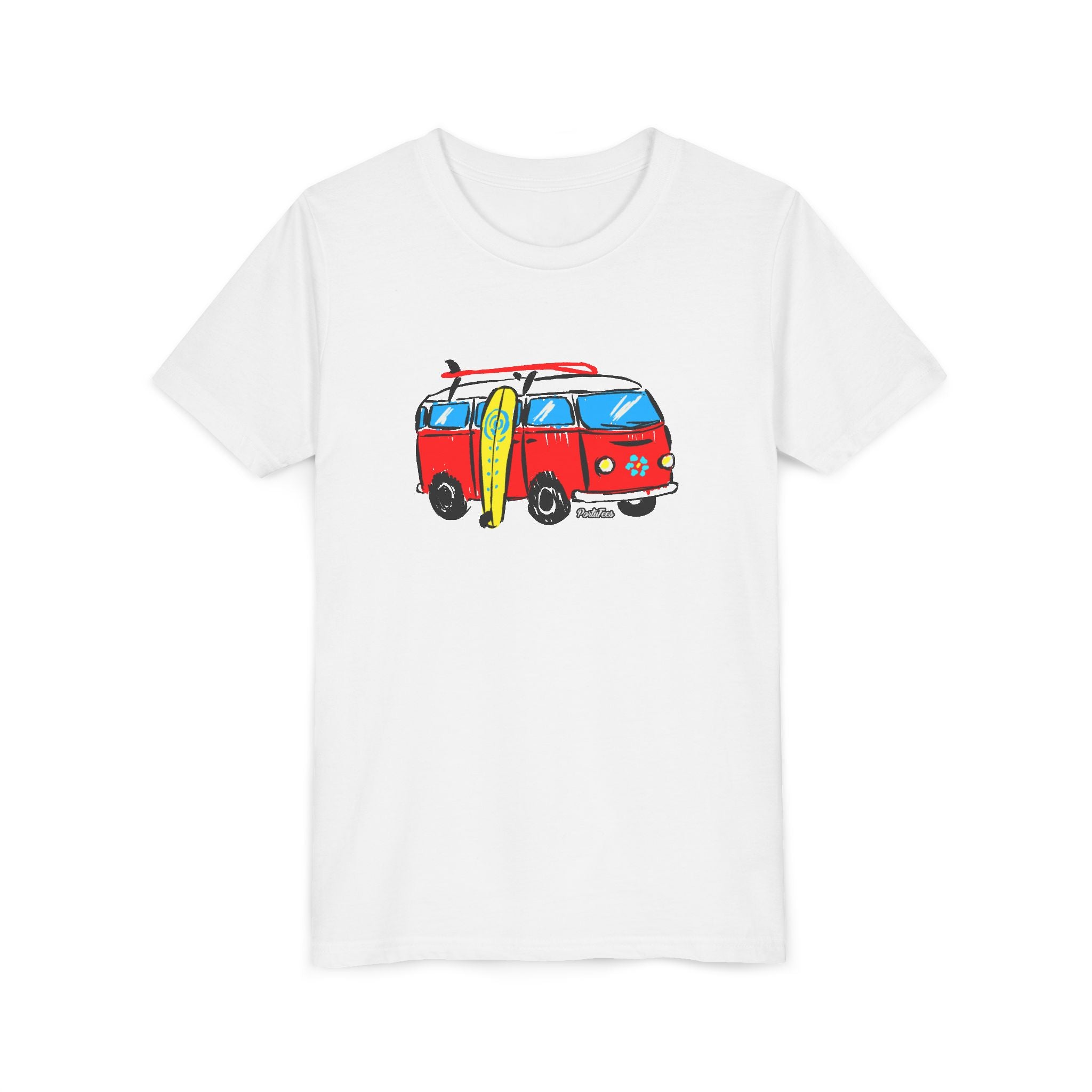 Retro Surf Van Youth Tee - Fun Summer Vibe for Kids