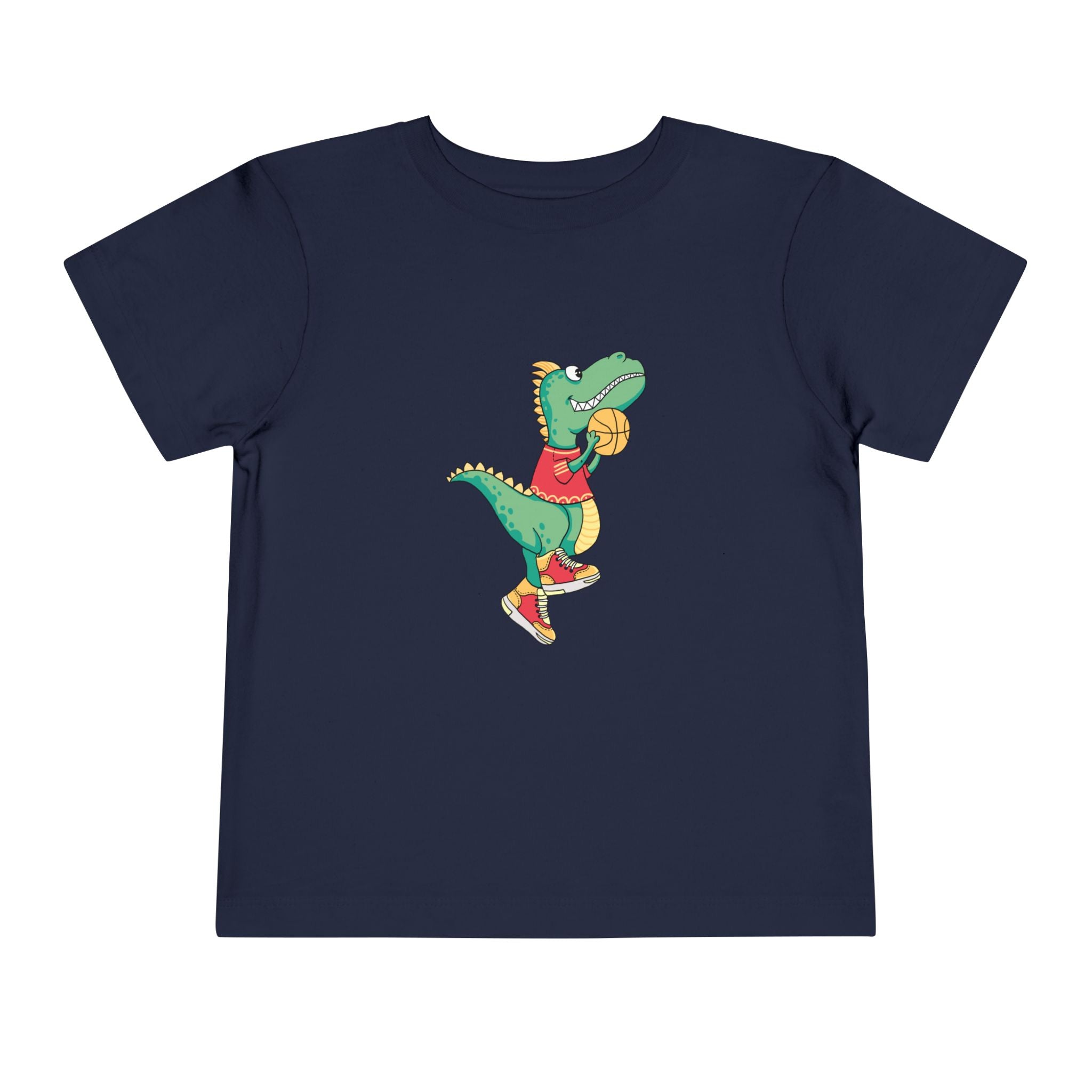 Dino Basketball Toddler Tee, Cute Dino Shirt, Kids Sports T-Shirt, Birthday Gift for Boys and Girls, Toddler Apparel, Playful Style