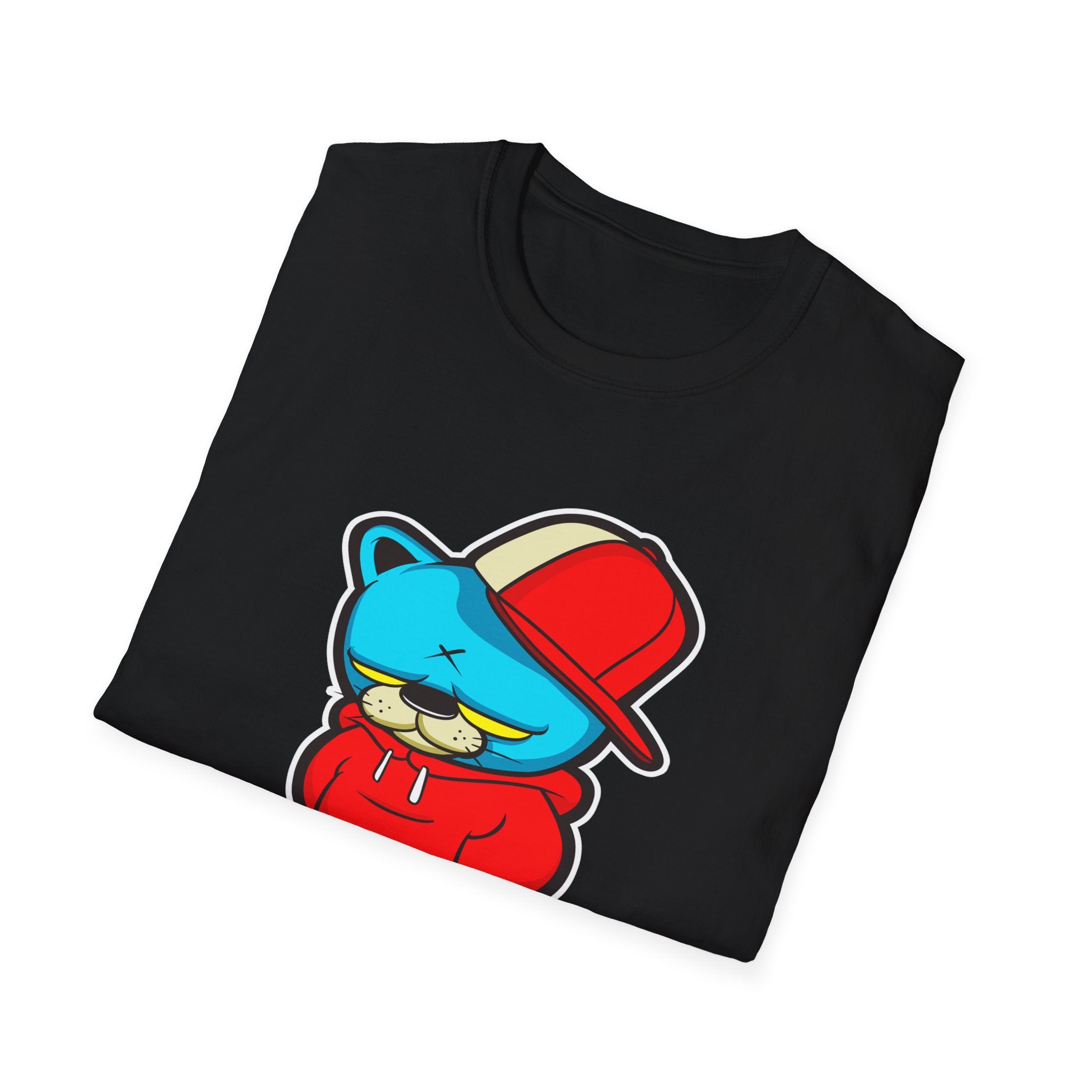 Streetwear Cartoon Character T-Shirt, Cool Casual Tee, Unisex Graphic Top, Urban Style Shirt, Trendy Gift for Teens
