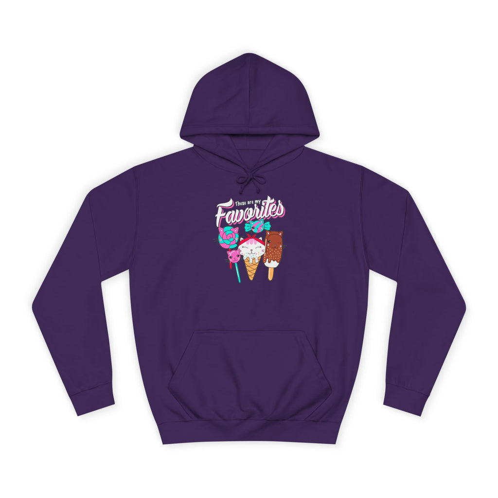Ice Cream Favorites Unisex Hoodie - Cute Ice Cream Lover Sweatshirt, Ice Cream Gift, Ice Cream Hooded Pullover, Ice Cream Apparel, Ice Cream