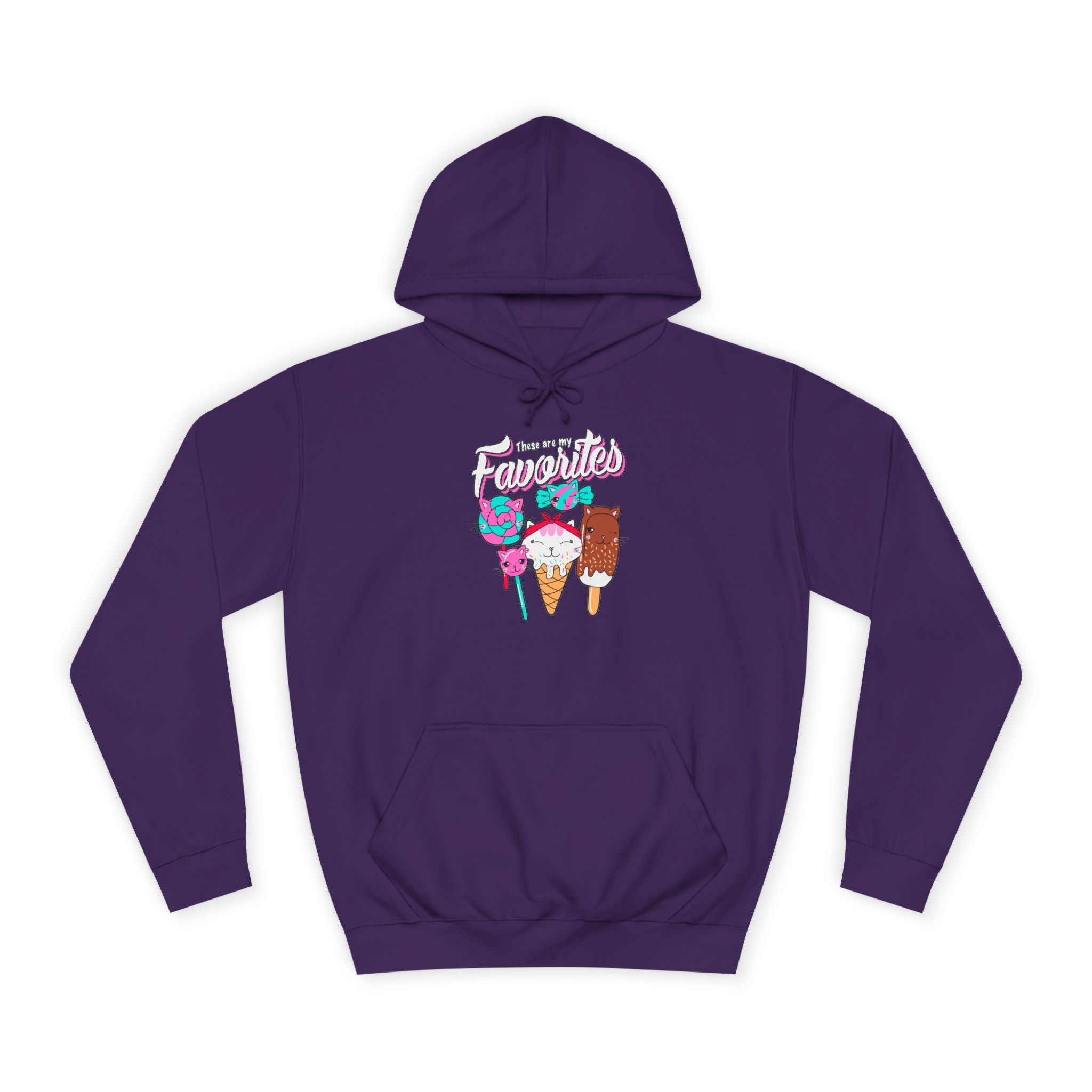 Ice Cream Favorites Unisex Hoodie - Cute Ice Cream Lover Sweatshirt, Ice Cream Gift, Ice Cream Hooded Pullover, Ice Cream Apparel, Ice Cream