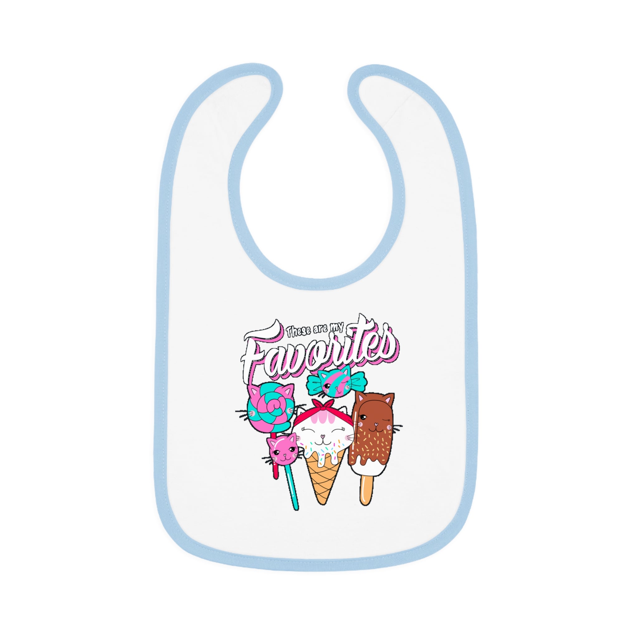 Cute Baby Bib with Ice Cream Design, Fun Bib for Kids, Perfect Baby Shower Gift, Toddler Feeding Bib, Baby Accessories