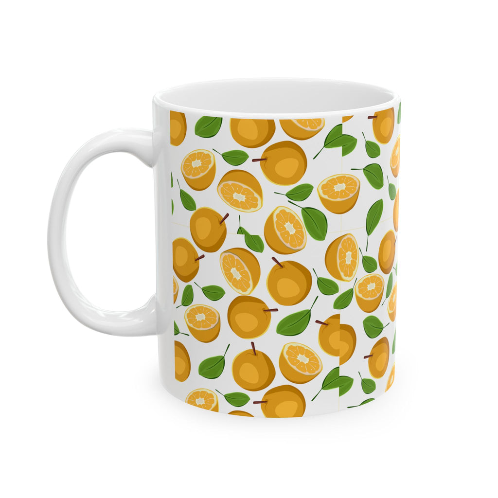 Citrus Fruit Ceramic Mug, Perfect for Tea & Coffee Lovers, Gift for Citrus Enthusiasts, Kitchen Decor, Orange Lover's Gift