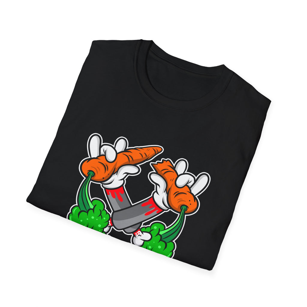 Vintage Cartoon Vegetable T-Shirt - Fun Apparel for Foodies, Gift for Chefs, Unisex Casual Style, Garden Lover Shirt, Eco-Friendly Fashion