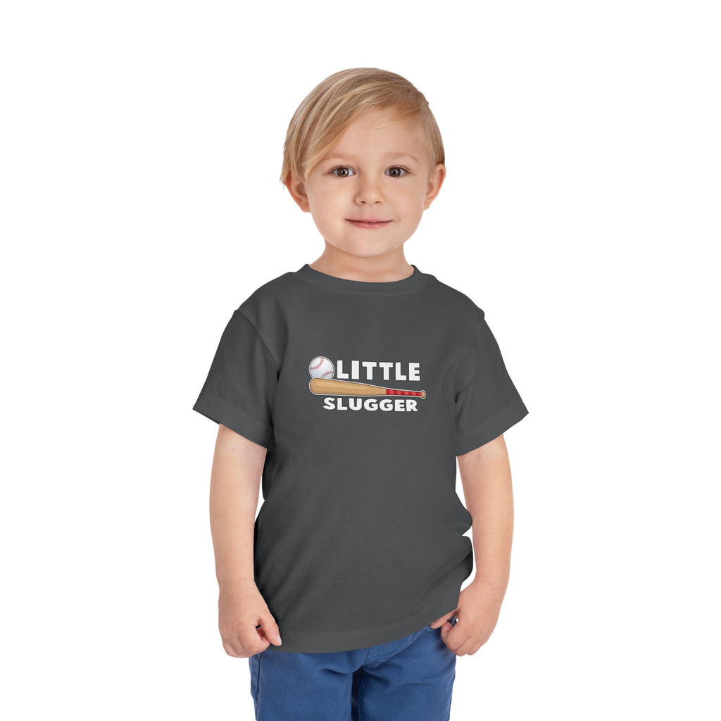 Little Slugger Toddler Tee, Cute Kids Baseball Shirt, Gifts for Sports Lovers, Toddler Playdate Outfit, Birthday Gift