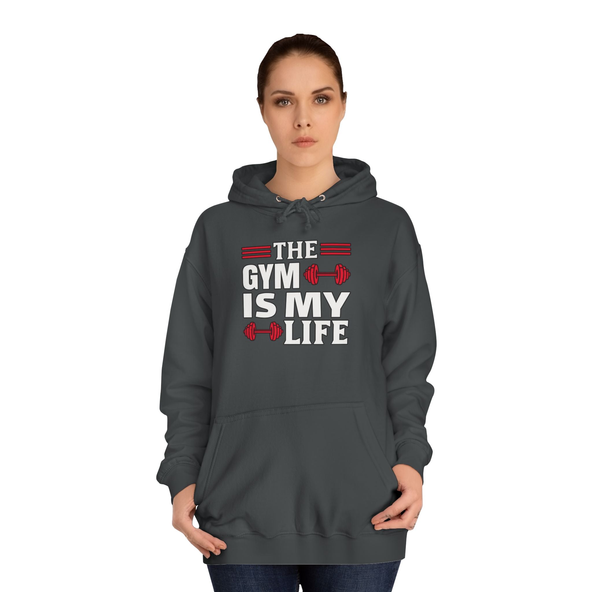 Gym Life Unisex Hoodie, Workout Sweatshirt, Fitness Apparel, Gift for Gym Lovers, College Casual Wear
