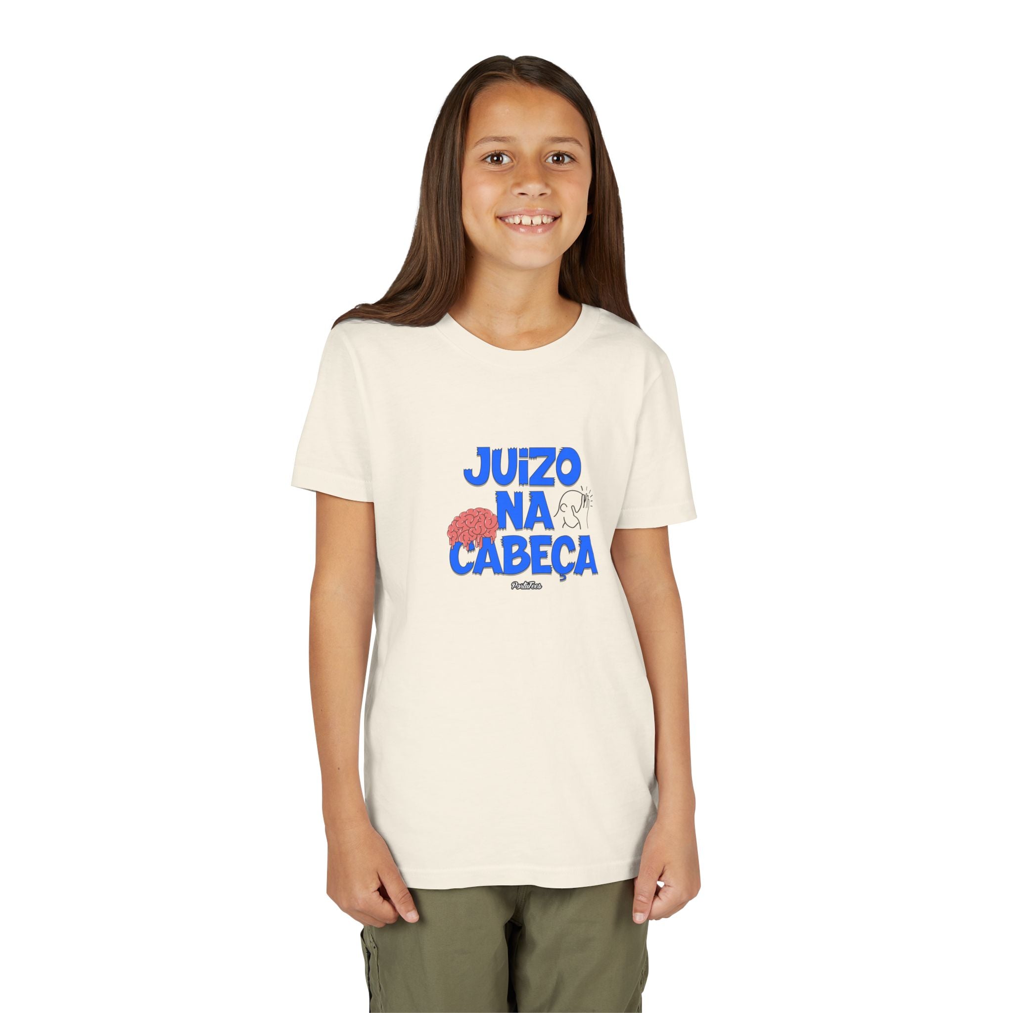 Juízo na Cabeça Youth Short Sleeve Tee - Fun Graphic T-Shirt for Kids