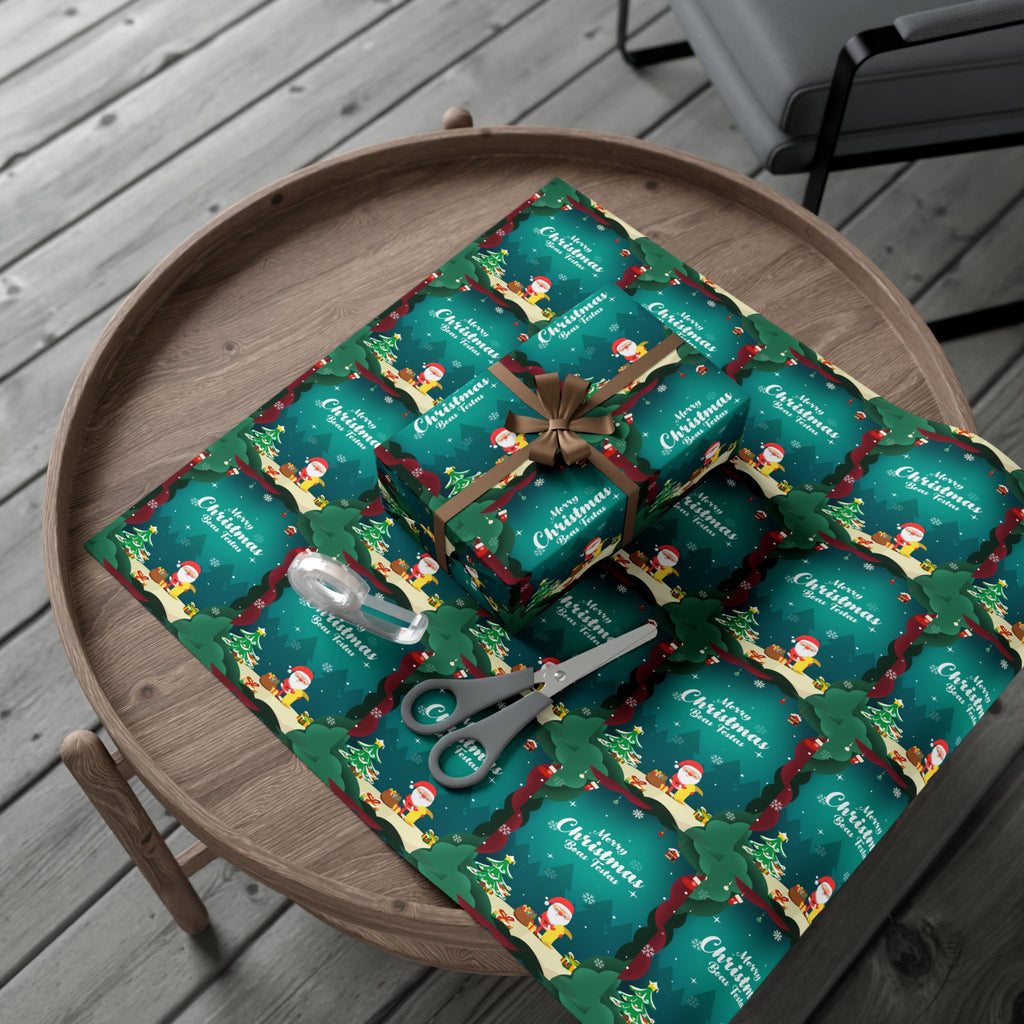 Boas Festas Merry Christmas Gift Wrap Papers, Holiday Wrapping Paper, Eco-Friendly Packaging, Merry Christmas Decor, Gift Presentation