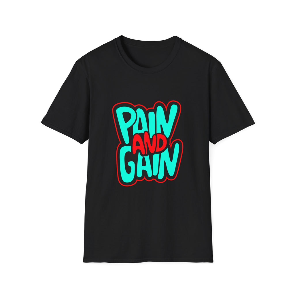 Pain and Gain Inspirational Unisex T-Shirt, Motivational Tee for Fitness Enthusiasts, Workout Apparel, Gift for Gym Lovers, Casual Wear,