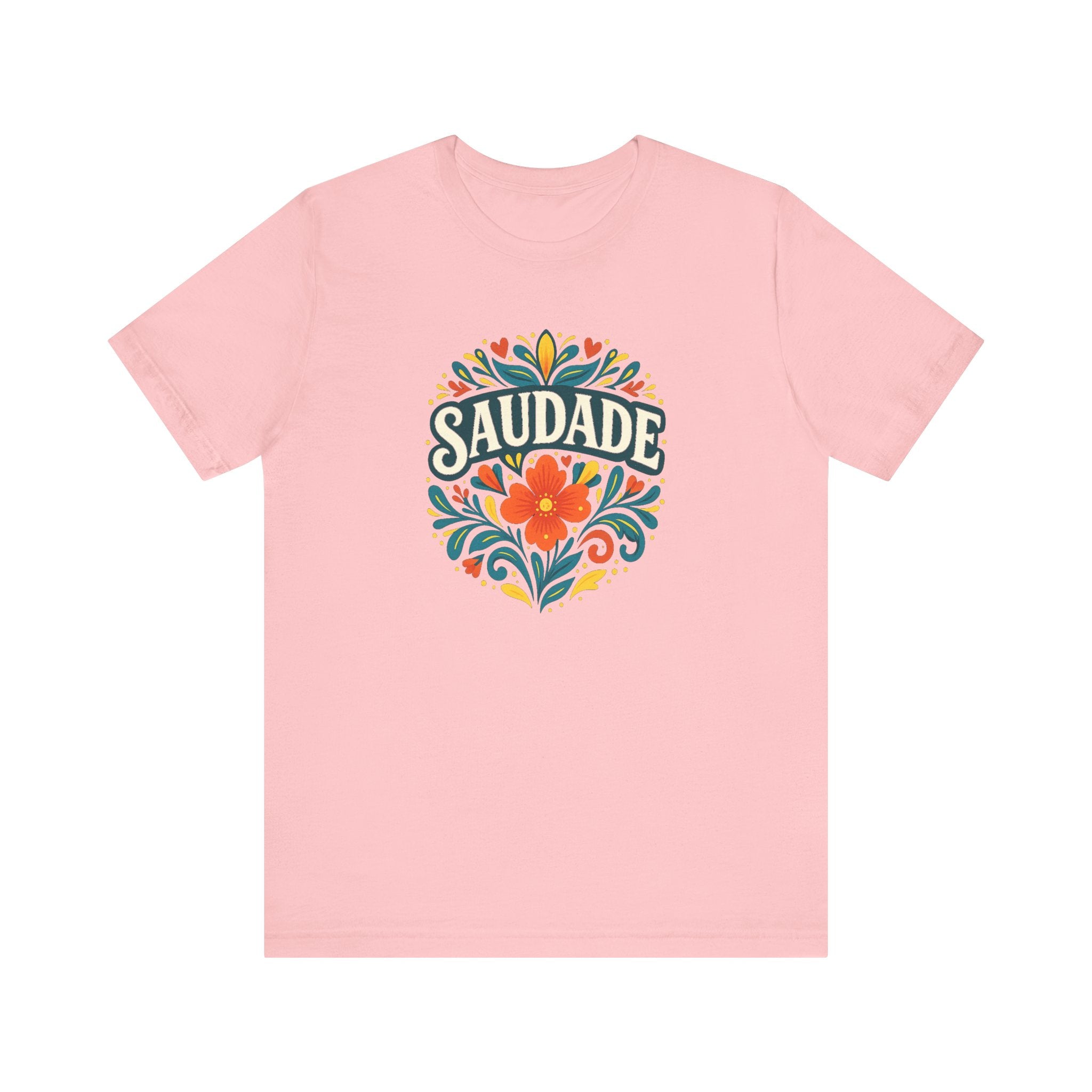 Saudade Floral Graphic Tee — Vintage Portuguese Nostalgia T-Shirt