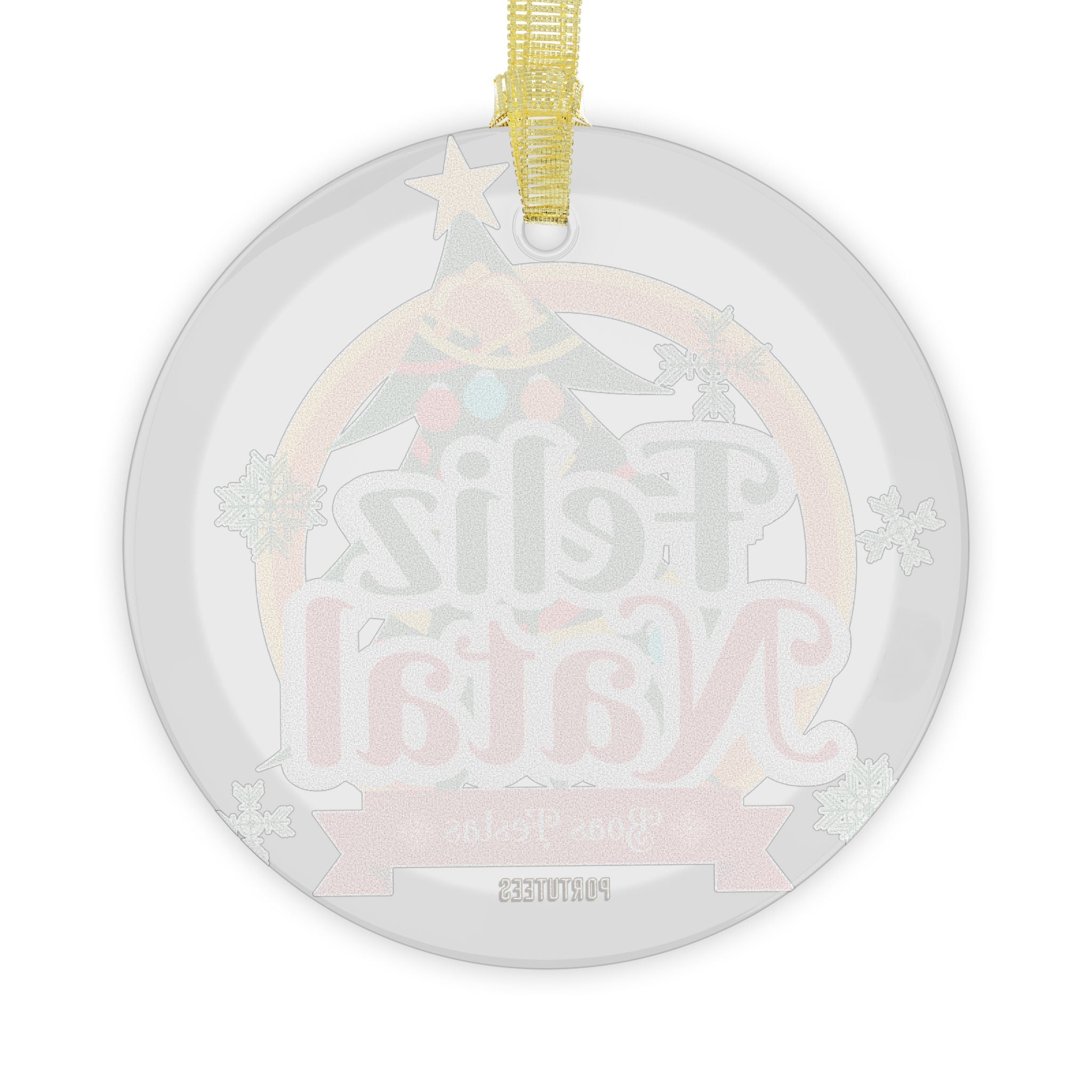 Feliz Natal Boas Festas Glass Ornaments