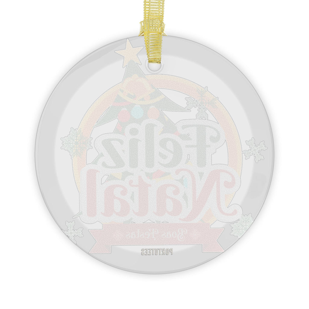 Feliz Natal Boas Festas Glass Ornaments