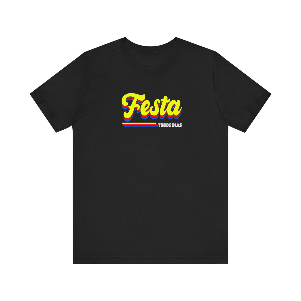 Festa Retro Stripe Tee — "Festa" Graphic T-Shirt