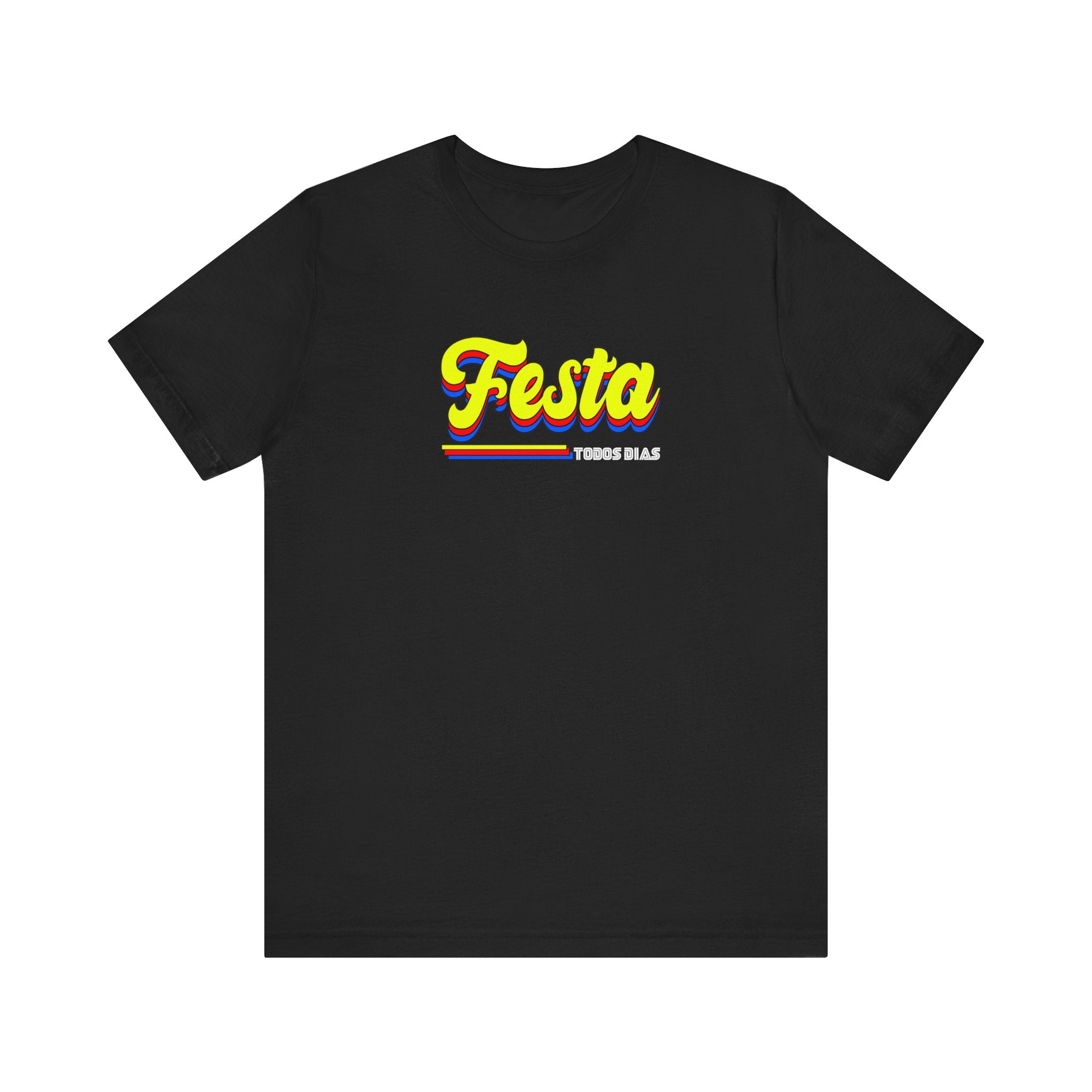 Festa Retro Stripe Tee — "Festa" Graphic T-Shirt