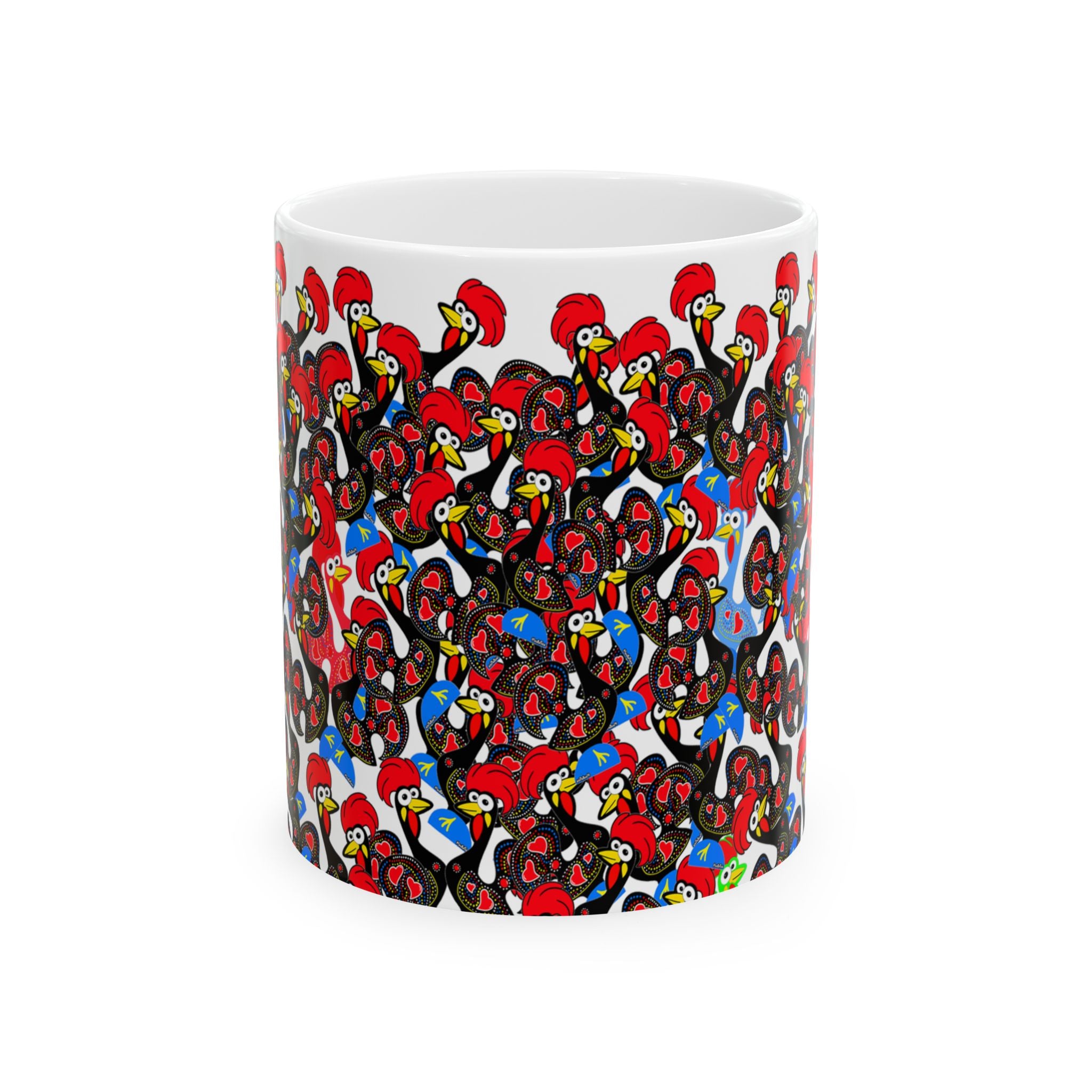 Colorful Barcelos Rooster Ceramic Mug - Fun 11oz