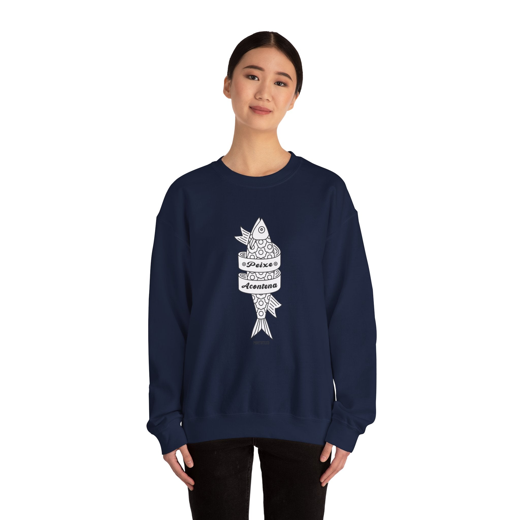Portuguese Fish Happens Crewneck Sweatshirt