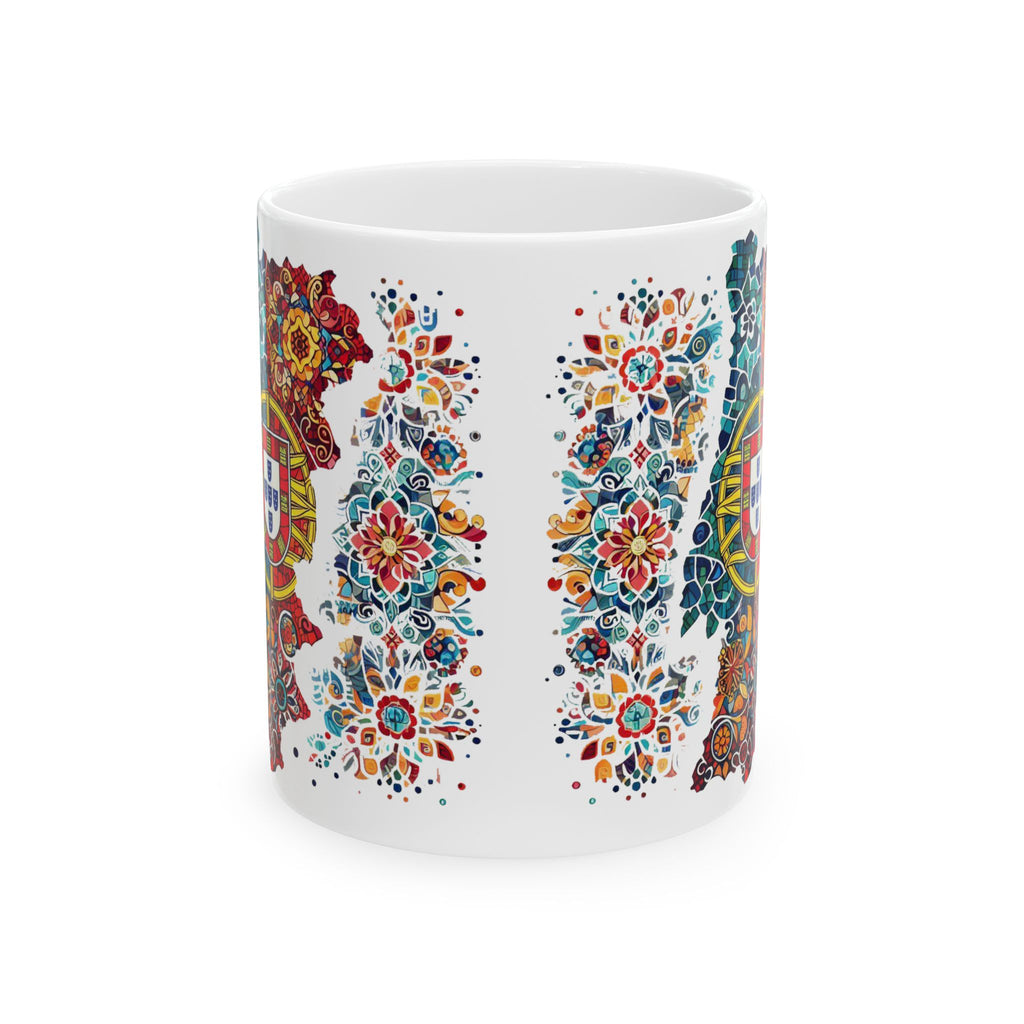 Vibrant Portugal Floral Ceramic Mug - Perfect for Tea, Coffee, and Gift Giving