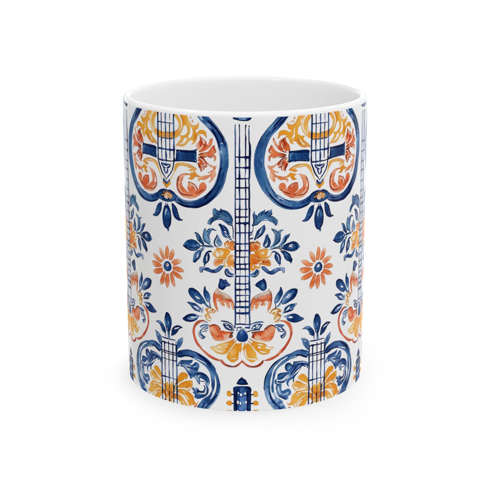 FADO Florals & Strings Ceramic Mug - A Colorful Touch for Coffee Lovers