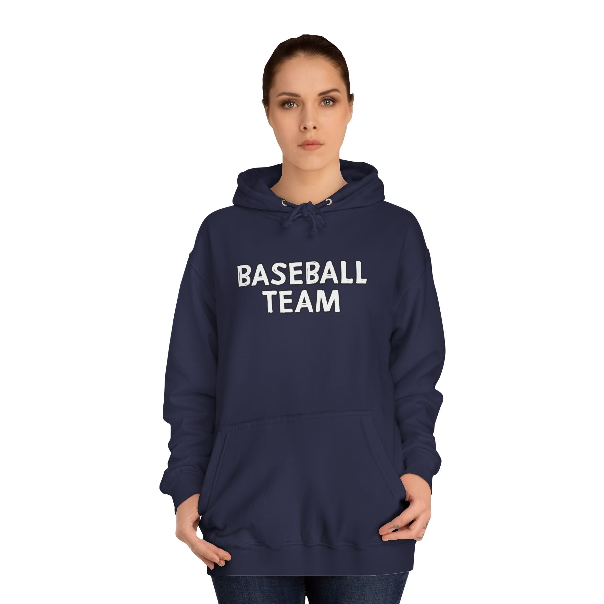 Baseball Team Unisex College Hoodie, Cozy Sportswear, College Apparel, Gift for Athletes, Team Spirit Wear, Everyday Comfort