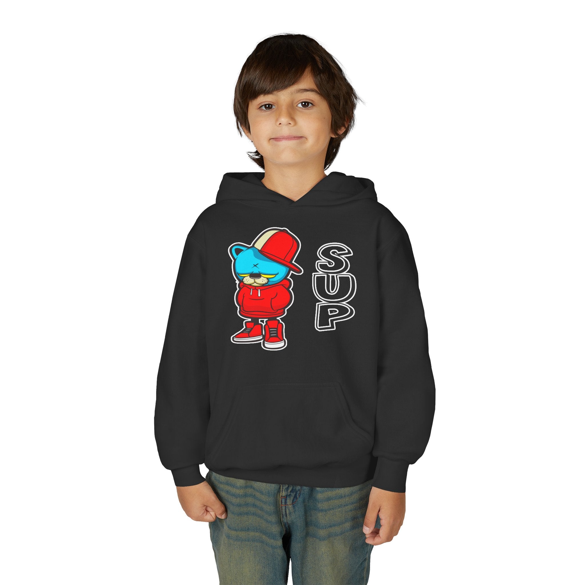 Cool Cat Youth Hoodie - Fun & Trendy, Kid's Pullover, Children's Jumper, Teen Hooded Sweatshirt, Youth Sweatshirt, Cat Lover Gift