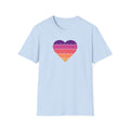 Gradient Heart Unisex Softstyle T-Shirt - Perfect for Summer, Casual Wear, Gift for Friends, Valentine's Day, Beach Days, Love
