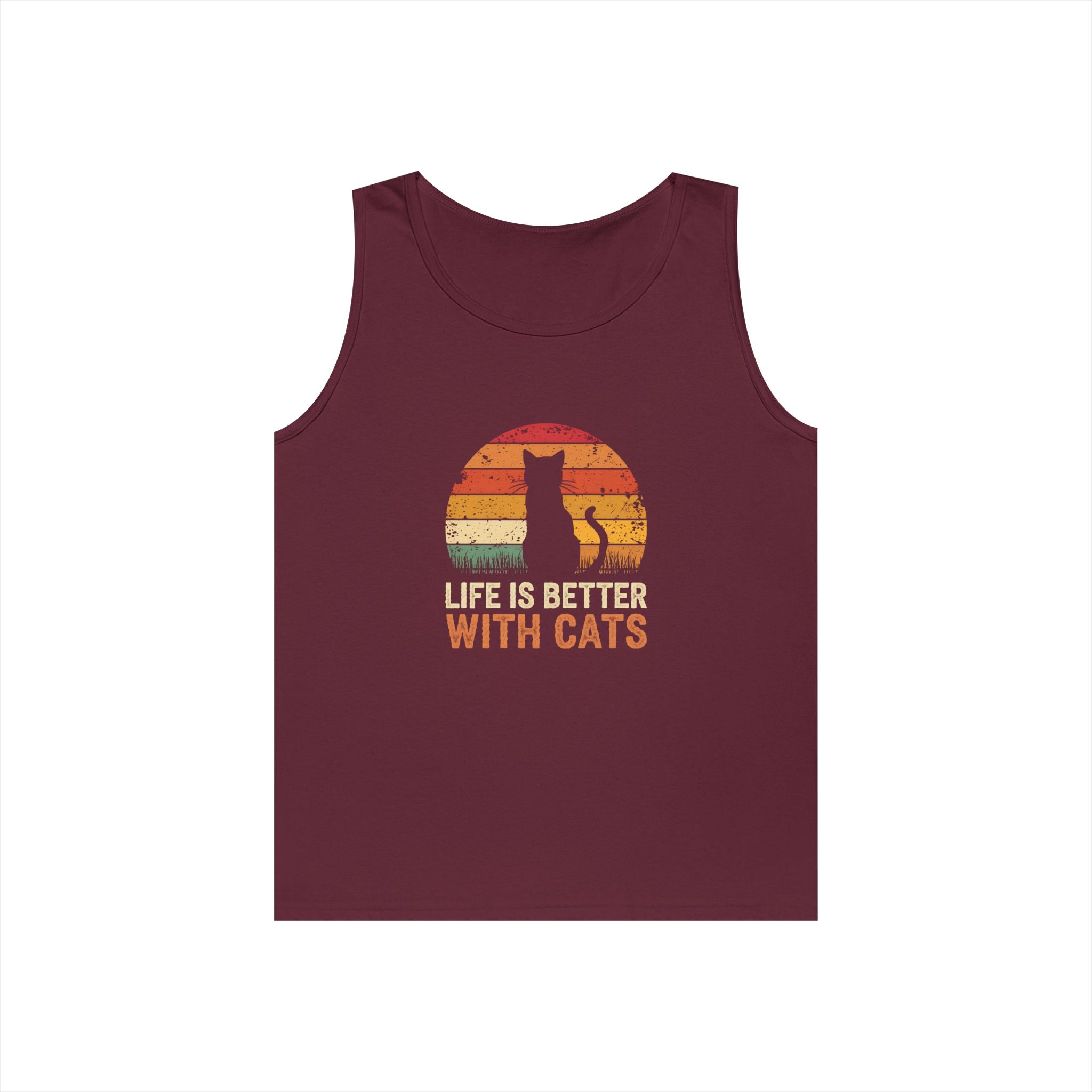 Life Is Better With Cats Tank Top, Cat Lover Gift, Unisex Cat Tank, Summer Shirt, Pet Lover Apparel, Gift for Cat Mom
