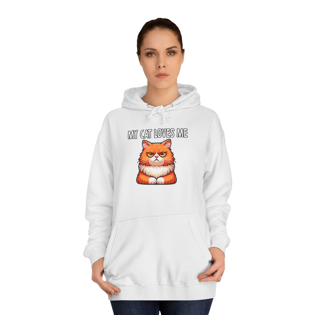Funny Cat Hoodie, Cozy Pet Lover Sweater, My Cat Loves Me Hoodie, Gift for Cat Owners, Unisex Animal Sweatshirt