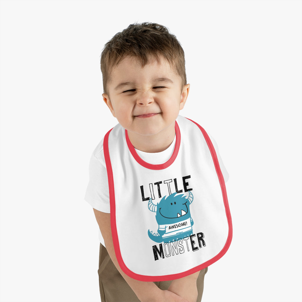 Cute "Little Monster" Baby Bib | Funny Baby Gift, Mealtime Must-Have, New Parent Essential, Baby Shower Present, Fun Kids Apparel