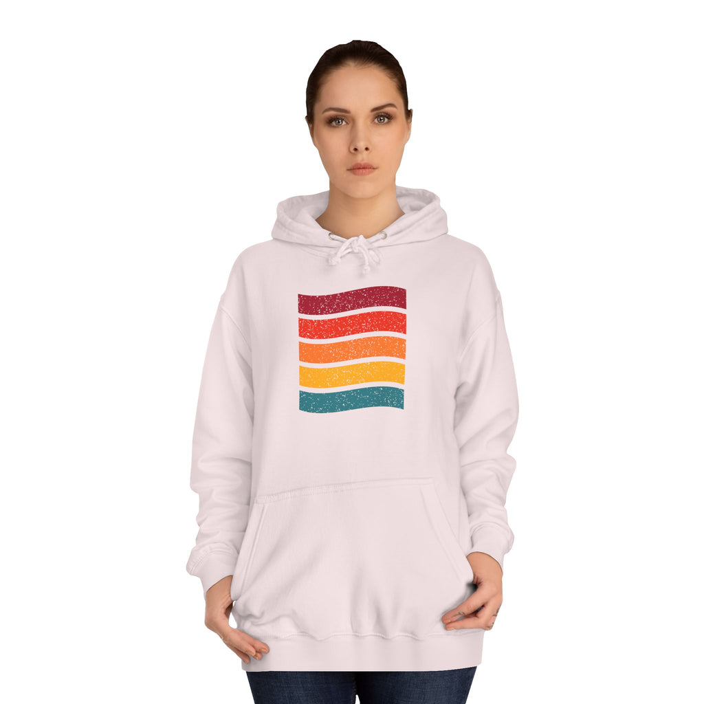 Colorful Stripe Unisex College Hoodie | Cozy Casualwear, Gifts for Students, Fall Fashion, College Events, Lounge Wear