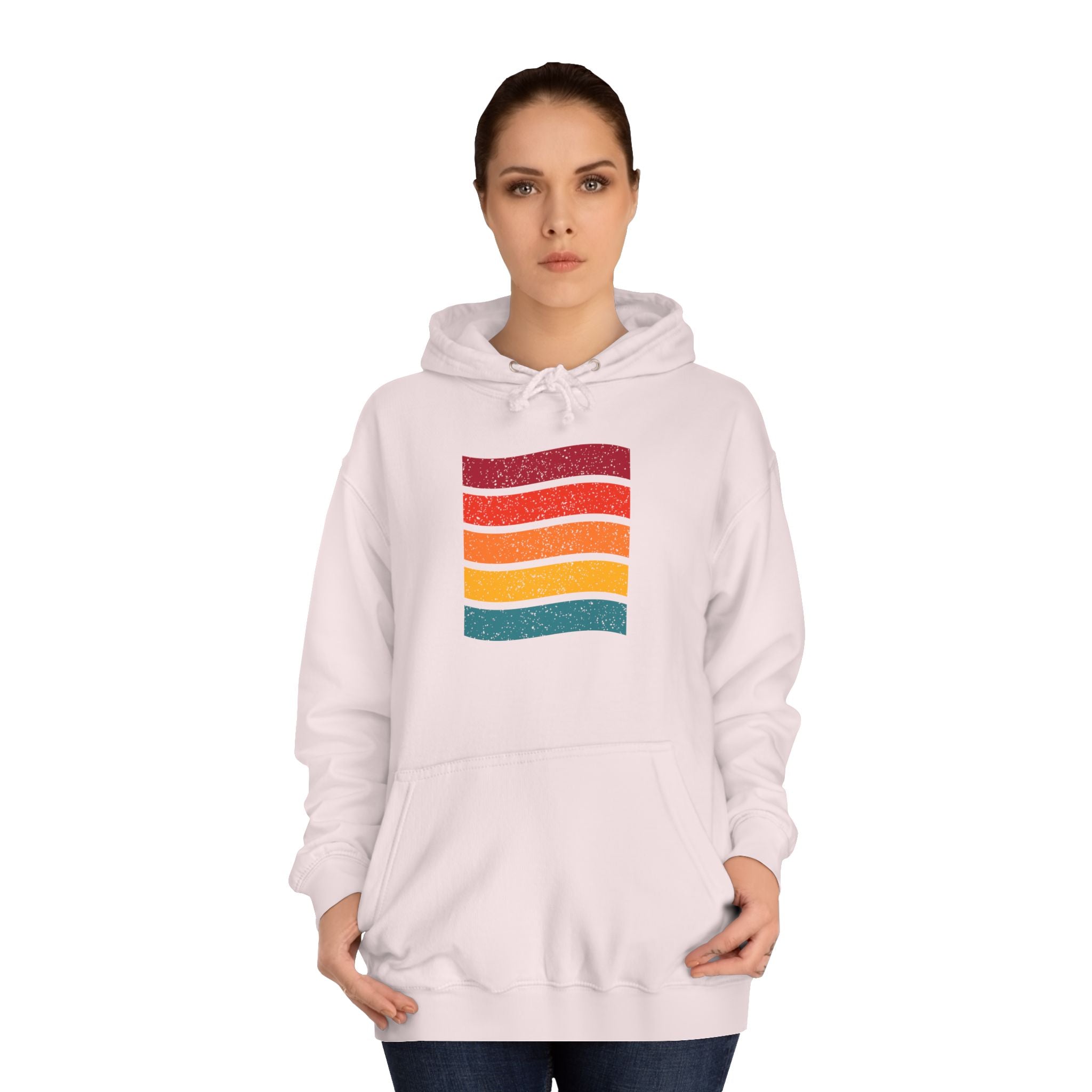 Colorful Stripe Unisex College Hoodie | Cozy Casualwear, Gifts for Students, Fall Fashion, College Events, Lounge Wear