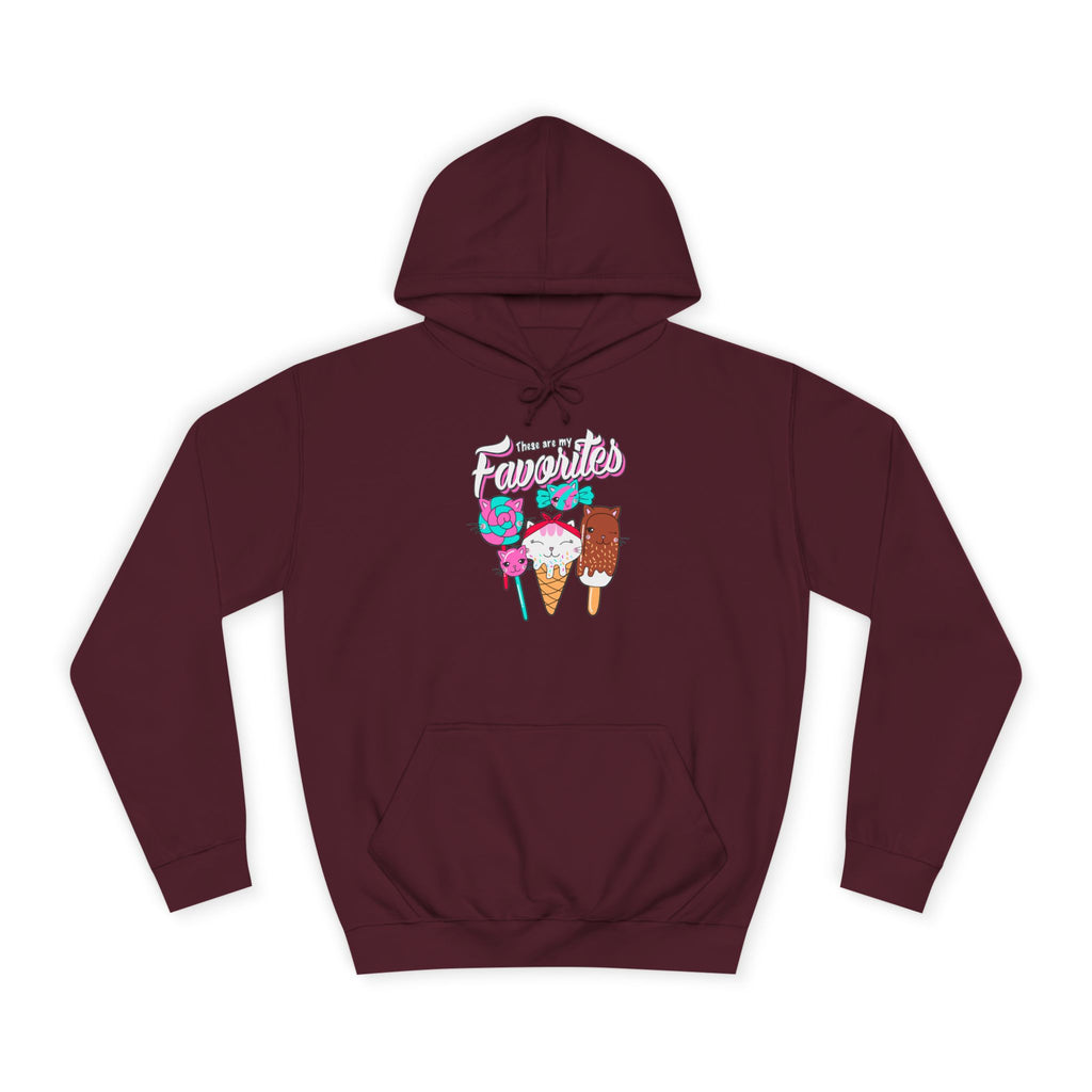 Ice Cream Favorites Unisex Hoodie - Cute Ice Cream Lover Sweatshirt, Ice Cream Gift, Ice Cream Hooded Pullover, Ice Cream Apparel, Ice Cream