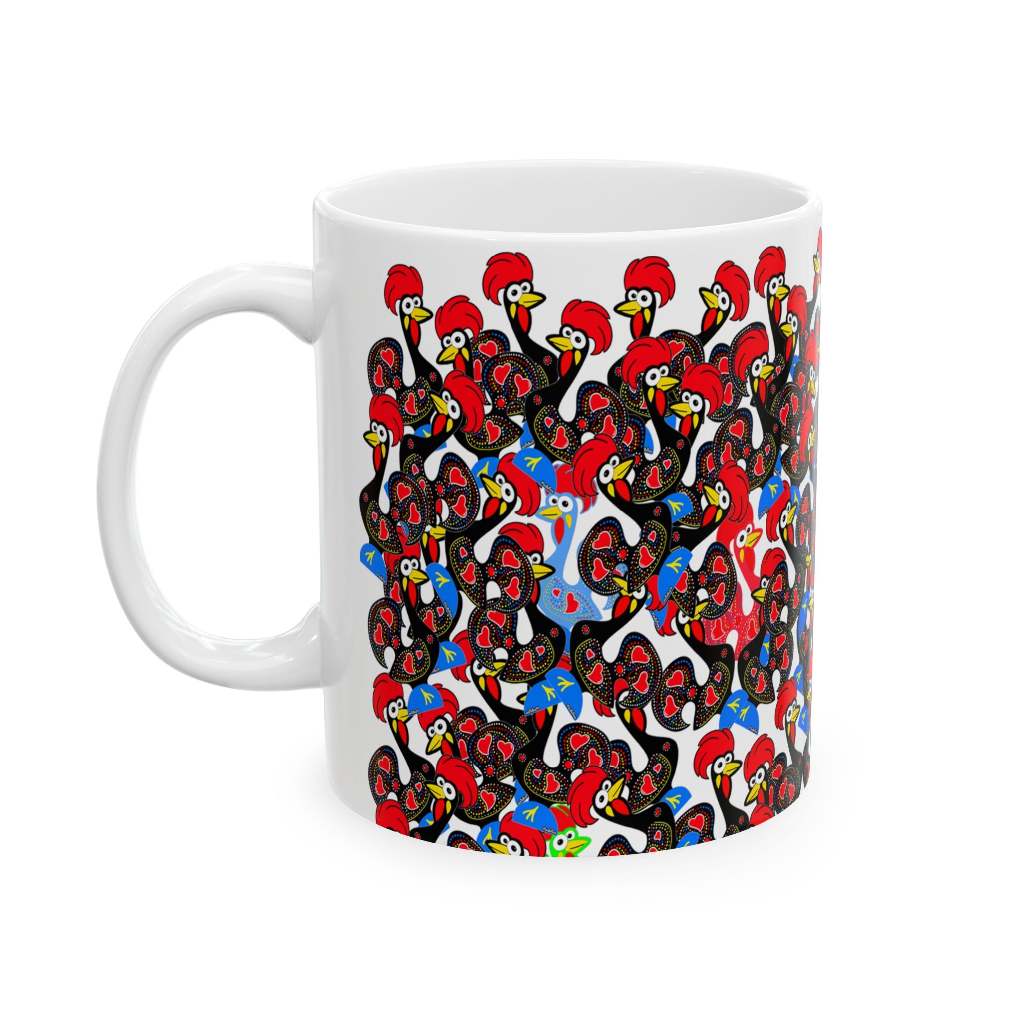 Colorful Barcelos Rooster Ceramic Mug - Fun 11oz