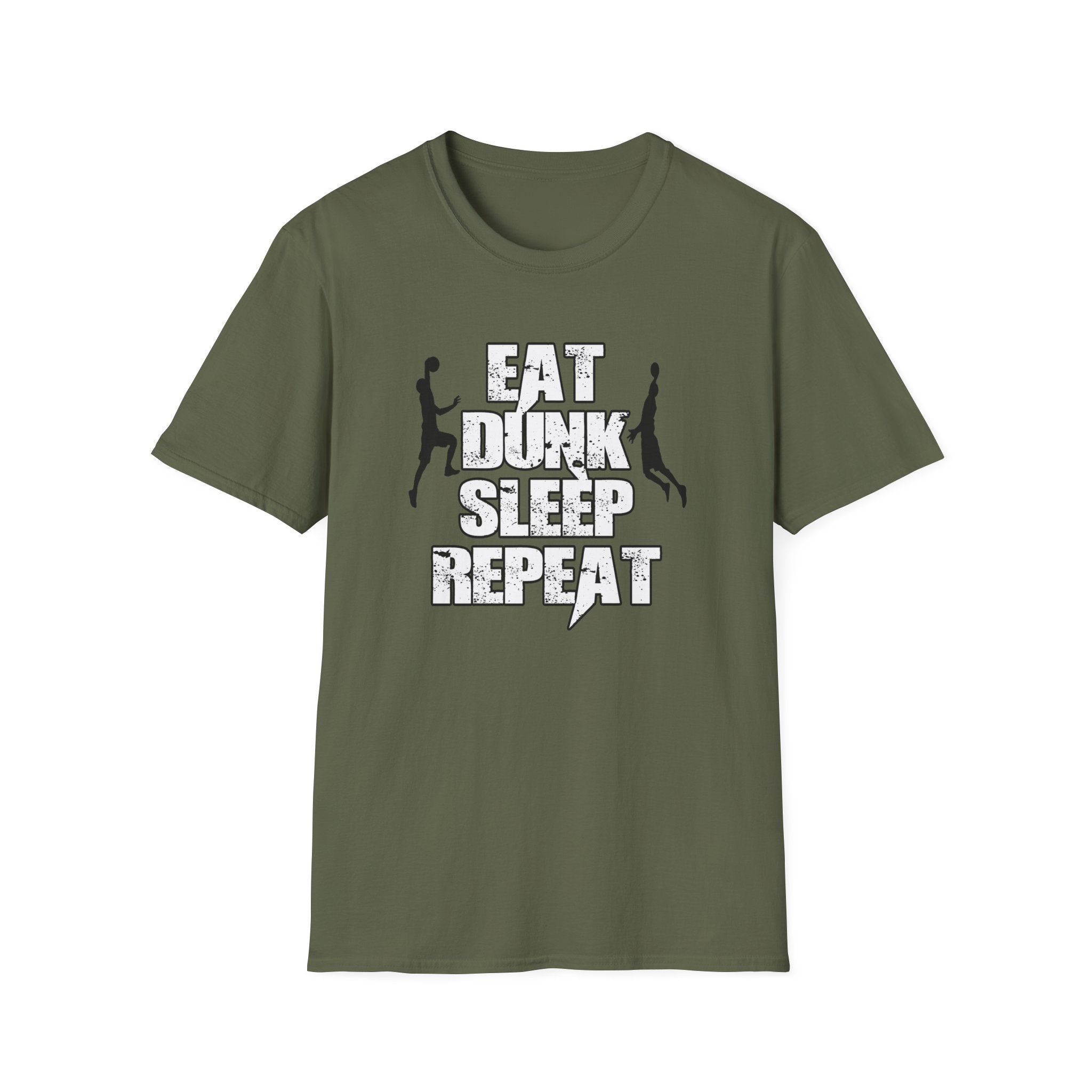 Sporty Unisex T-Shirt - "Eat Dunk Sleep Repeat" - Perfect for Basketball Lovers, Workout, Gym Wear, Casual Style, Sports Fan