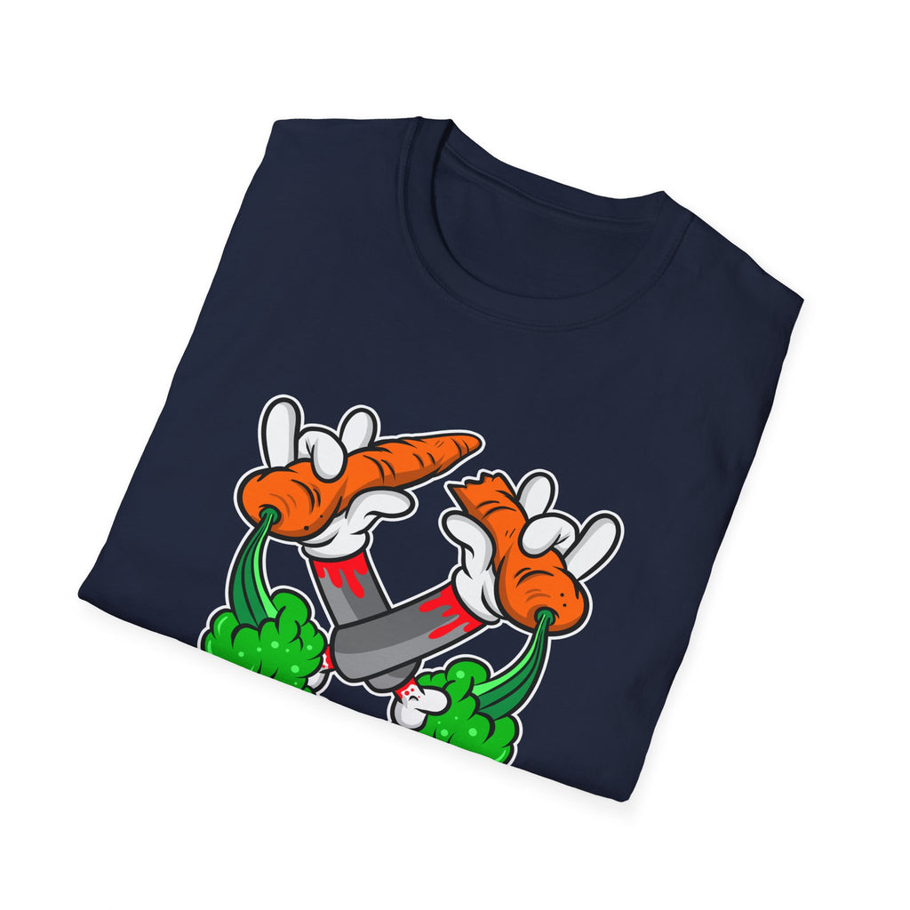 Vintage Cartoon Vegetable T-Shirt - Fun Apparel for Foodies, Gift for Chefs, Unisex Casual Style, Garden Lover Shirt, Eco-Friendly Fashion