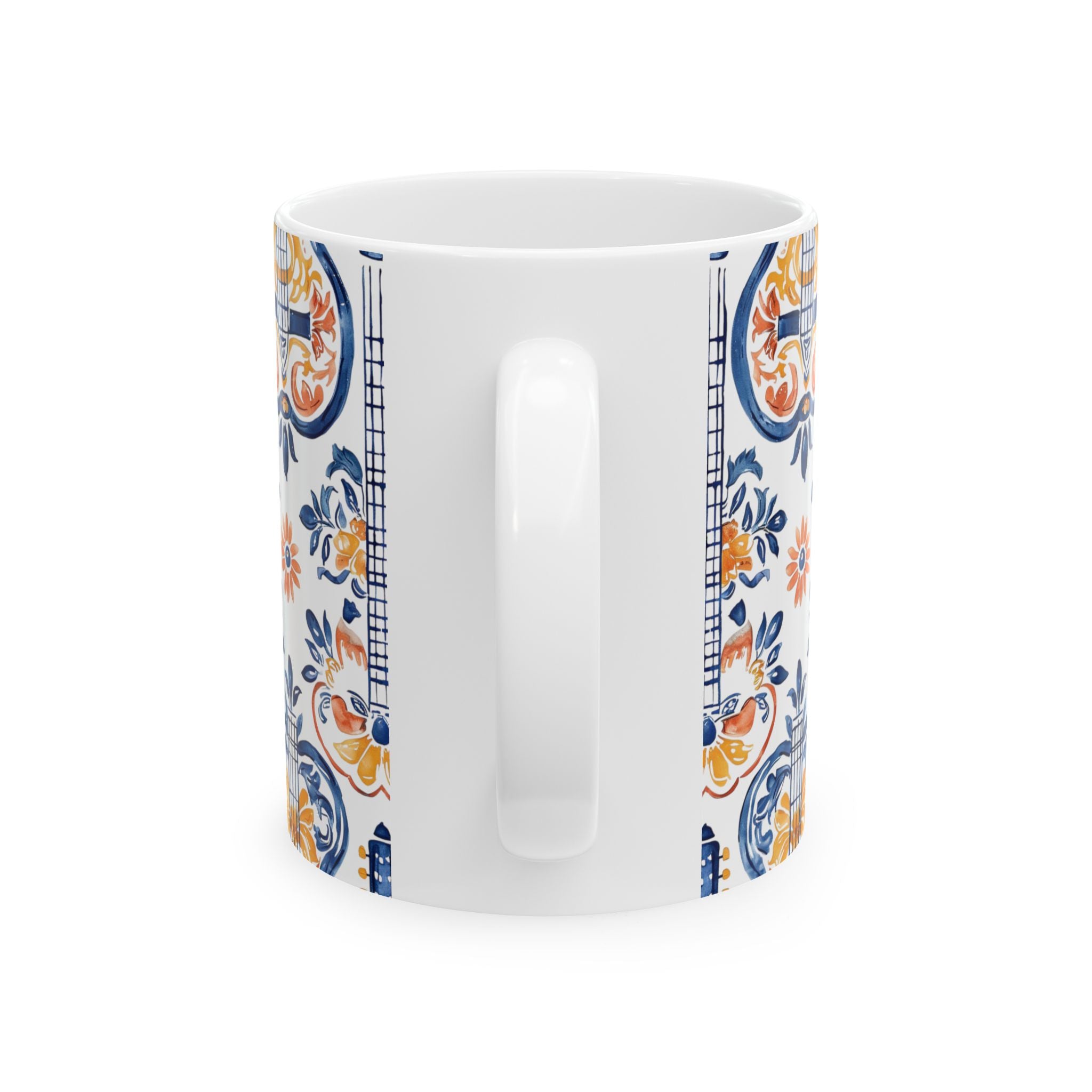 FADO Florals & Strings Ceramic Mug - A Colorful Touch for Coffee Lovers