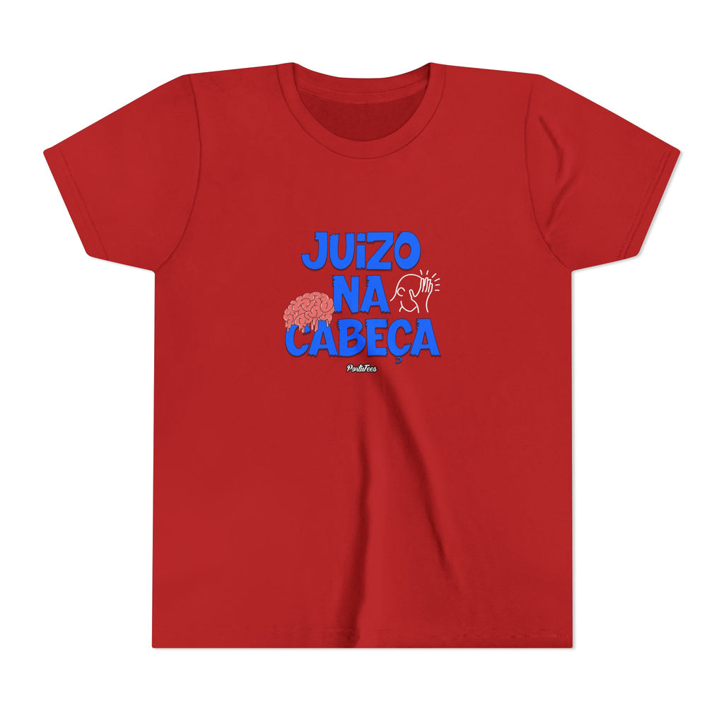 Juízo na Cabeça Youth Short Sleeve Tee - Fun Graphic T-Shirt for Kids