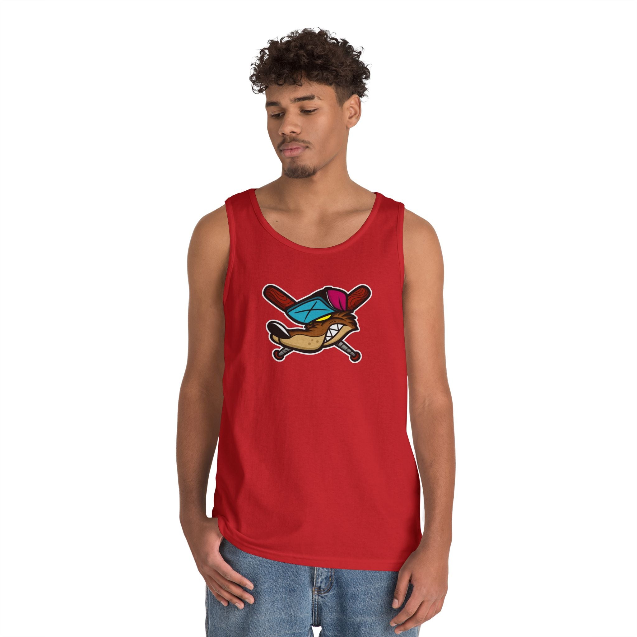 Playful Cartoon Graphic Tank Top, Fun Summer Apparel for Sport Lovers, Gift for Gamers, Casual Wear, Ideal for Birthdays, Beach Days