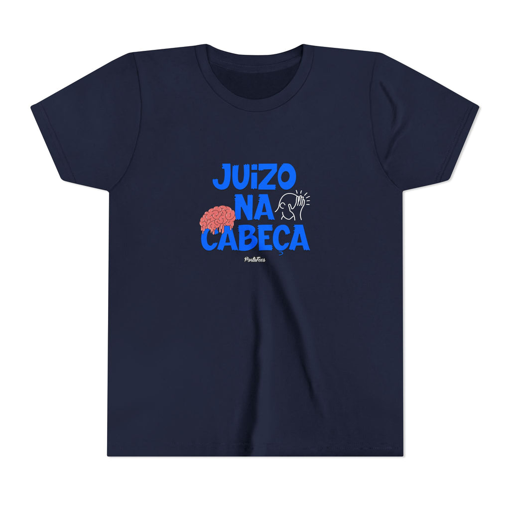 Juízo na Cabeça Youth Short Sleeve Tee - Fun Graphic T-Shirt for Kids