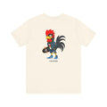 Punk Rock Rooster Graphic Tee, Fun Unisex T-Shirt for Animal Lovers, Casual Wear, Gift for Friends, Street Style Apparel, Unique Gift