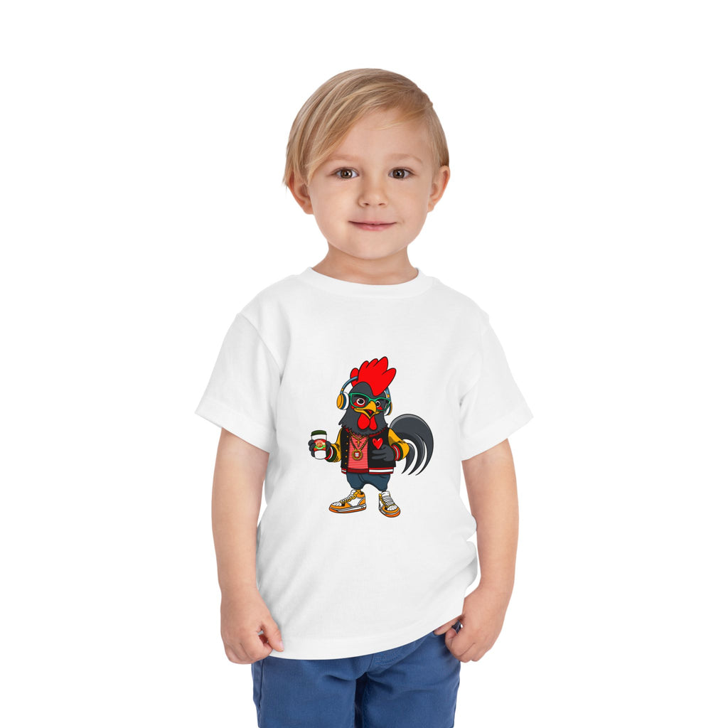 Hipster Rooster Toddler Tee - Fun Animal Design, Cute Kids' Shirt, Playful Gift for Birthdays, Summer Wear, Animal Lover's Apparel
