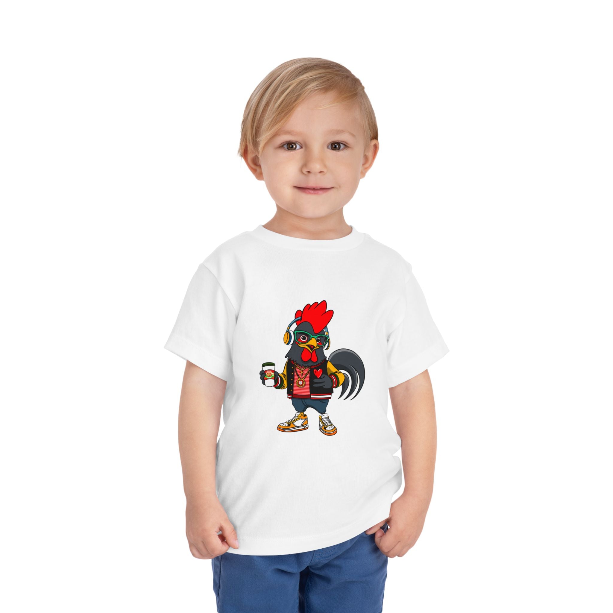 Hipster Rooster Toddler Tee - Fun Animal Design, Cute Kids' Shirt, Playful Gift for Birthdays, Summer Wear, Animal Lover's Apparel